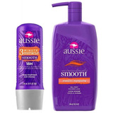 Kit Shampoo + Máscara Para Cabelo Aussie Smooth- 865ml/236ml