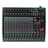 12 Canales Mezcladora Bluetooth Ecualizador Efectos Mixer