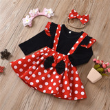 A Bebé Minnie Vestido De Lunares Niños Conjuntos De Ropa