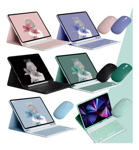 Fundas Con Teclado Mas Mouse Para iPad 10.2 (7ma/8va/9na)gen