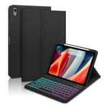 Funda Con Teclado Retroiluminado De 7 Colores Para iPad Air 