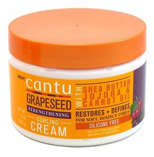 Gel Para Cabello - Crema Para Rizar Cantu Grapeseed, Tarro D