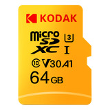Cartão Memória Kodak 64gb Micro Sd U3 V30 Versão Chinesa