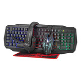 Kit De Teclado Y Mouse Gamer Xtrike Me Cm-406 Inglés Us De Color Negro