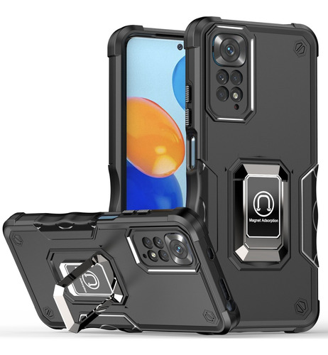 Funda Para Redmi Note Series Silicona Metal Apoyo