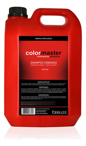 Shampoo Fidelite Color Master Neutro Cremoso X 5000 Ml 