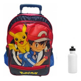 Pokémon Mochila De Rodinhas Infantil Escolar Creche Brinde