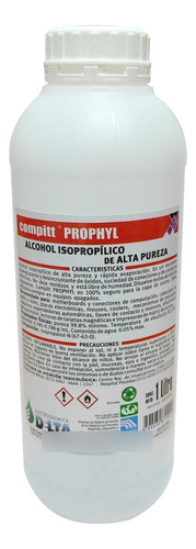 Alcohol Isopropilico Delta Compitt Prophyl Botella 1 Litro
