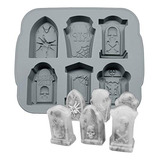 Molde De Silicona Para Halloween 3d Rip Gravestone