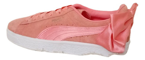 Tenis Puma En Rosa Pastel Con Moño  Sin Caja #23cm