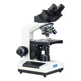 Microscopio Binocular Con Luz Halógena Compuesta Omax