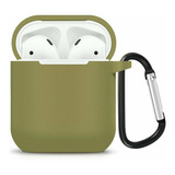 Funda De Silicona Para AirPods 1 Antigolpes Color Armygreen