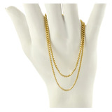 Colar Feminino Ouro 18k Maciço Veneziana 6 Diamantada 70 Cm