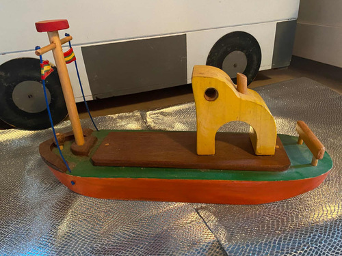 Juguete Barco De Madera  Para Niño Excelente Calidad Grande!