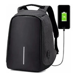 Maleta Antirrobo Mochila Morral Anti Robo Con Cable Usb