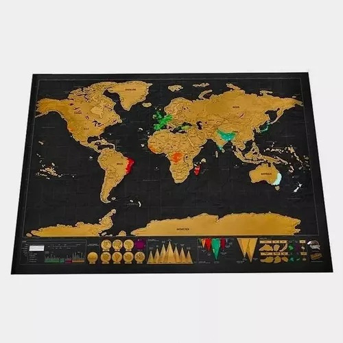 Mapa Mundi Raspable Mapa Del Mundo Para Raspar Viajeros42*30