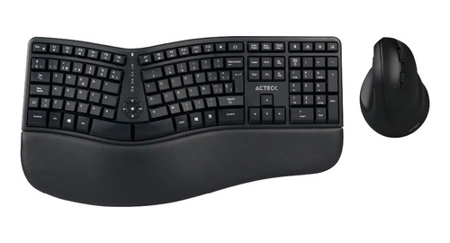 Combo Acteck  2 En 1 Teclado Ergonomico  Mouse Vertical 2.4