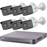 Kit Seguridad Hikvision Dvr 8 + 6 Camaras 1080p Varifocal