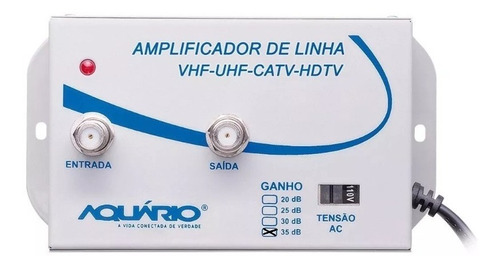 Amplificador De Sinal De Antena Para Tv - 35db - Aquário