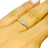 Anillo Compromiso Fino Con Piedra Oval Plata 925  Ap 195