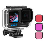 Kit Carcasa Impermeable + Filtros Para Gopro Hero 10 / 9 