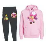 Conjuntos Sudadera Toadette Mariuo Bross Sudadera+ Buzo Niña