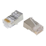 Ficha Rj45 Cat6 Zurich X100 Unidades Blindada Cable Utp 8p8c