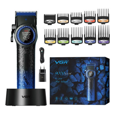 Máquina Barbería Profesional Corta Pelo Vgr V-001 Pro Bldc - Azul | Envío gratis