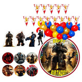 Kit Decoracion Set Globos Cumpleaños Tematica Gears Of War