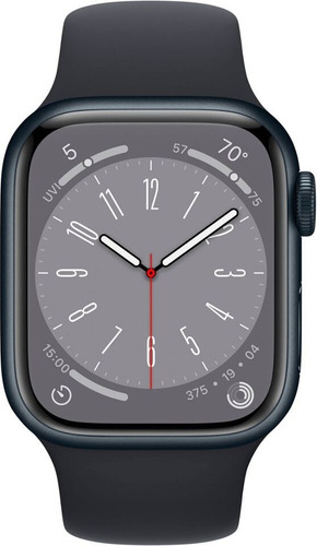 Apple Watch S8 41mm Gps Pulseira Esportiva Meia-noite 