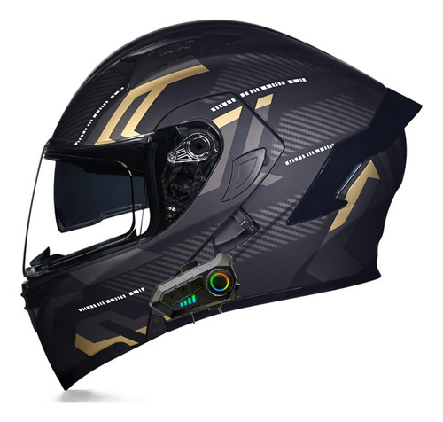 Casco Modular Bluetooth Motocicleta Abatible De Cara