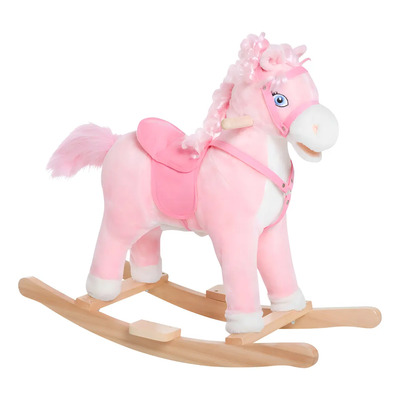 Caballo Balancín Qaba Rocking Horse Con Sonidos Rosa \u002F J | Envío gratis