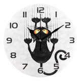 Baofu Reloj De Pared Con Diseño De Gato, Vintage, Redondo, C
