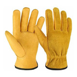 Ozero Guantes De Trabajo De Piel De Vaca Con Agarre Flexible