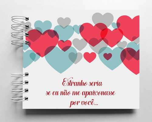 Álbum Scrapbook Romântico Presente Namorados Apaixonado #p