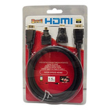 Cable Hdmi 1,5m + Adaptador Mini Y Micro Hdmi