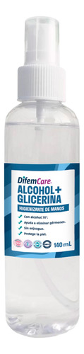 Alcohol + Glicerina 140 Ml Higienizante 140 Ml Difemcare