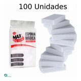 Kit 100 Esponja Mágica Bucha Tira Mancha Limpeza Multiuso