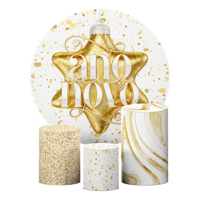 Kit Capas Cilindros P M G Festas Ano Novo + Painel Redondo
