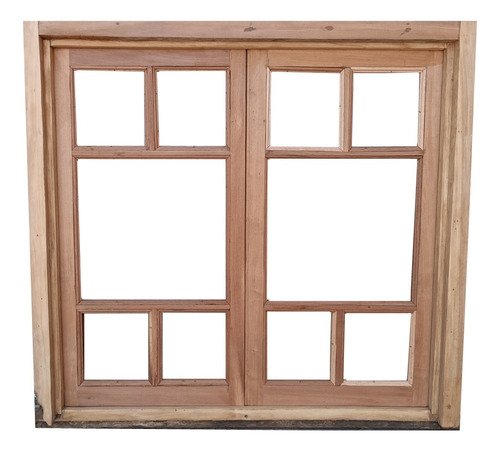 Ventana Griega Madera Antigua Cedro  Chapasusadas Cod.11883