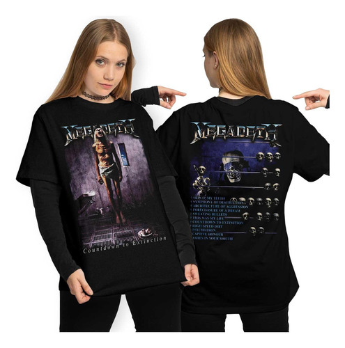 Megadeth Album Cover 3d Varios Diseños Polera Estampada Dtf