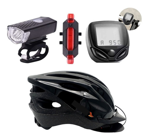 Kit Acessórios De Iluminação Capacete E Velocímetro Com Fio