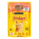 Friskies Sachês Para Gatos Adultos Sabor Salmão 85g