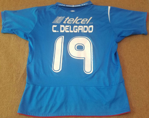 México Joya Umbro Cruz Azul 2006/07 #19 Delgado Match Worn 