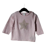 Sweater Fino H&m Nuevo. Estrella. Rosa . Talle 6/9 Meses 