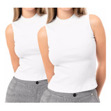 Pack Musculosa Mujer X2 Lisa Algodón Halter - M A Xxl