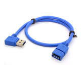 50cm Usb 3 0 Cable De Extensión Izquierda Ángulo Dere...