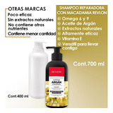 Shampoo Revlon Argan & Macadamia Control Frizz 700 Ml (4pzs)