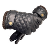 Guantes Invierno De Hombre Cuero Piel De Oveja Mod Chess