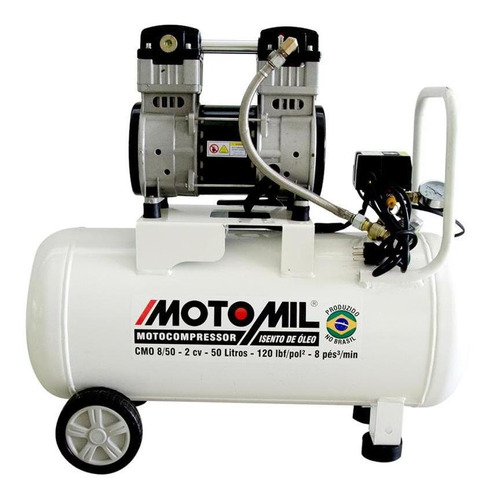 Compressor De Ar Odontológico 8 Pés 50l Cmo-8/50br Motomil